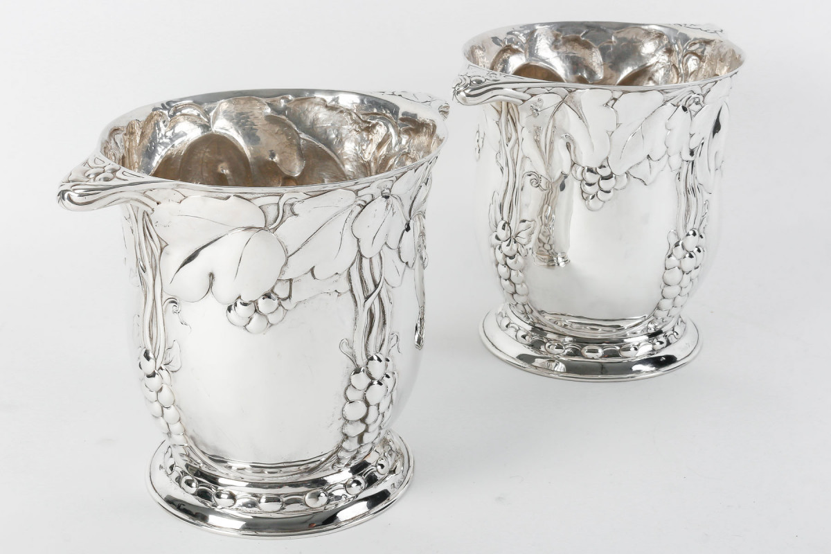 JEAN SERRIERE - Pair of Silver Coolers circa 1900