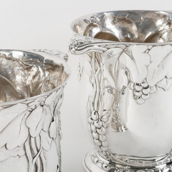 JEAN SERRIERE - Pair of Silver Coolers circa 1900