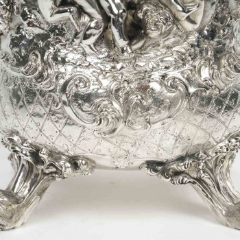 BERTHOLD MULLER Silver champagne bucket London 1895