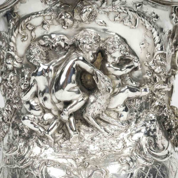 BERTHOLD MULLER Silver champagne bucket London 1895