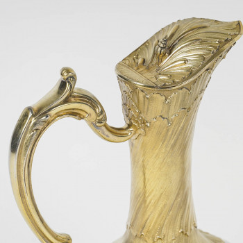 Gustave ODIOT – Paire d’aiguières en cristal et vermeil Circa 1870/1880