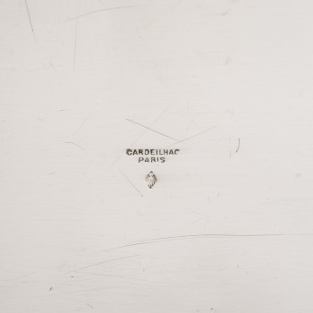 CHRISTOFLE/CARDEILHAC Plateau rectangulaire en argent ART DECO