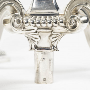 FALKENBERG - Pair of 20th century solid silver candelabra