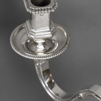 FALKENBERG - Pair of 20th century solid silver candelabra