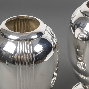 Ravinet d'Enfert - Pair of solid silver vases ARTDECO period