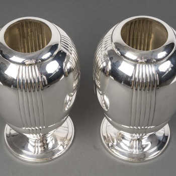 Ravinet d'Enfert - Pair of solid silver vases ARTDECO period