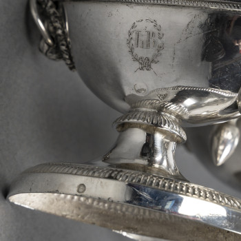 JEAN-CHARLES CAHIER Paire de double Salerons en argent  "VENDU"