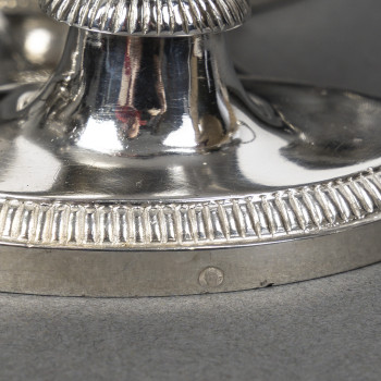 JEAN-CHARLES CAHIER Paire de double Salerons en argent  "VENDU"