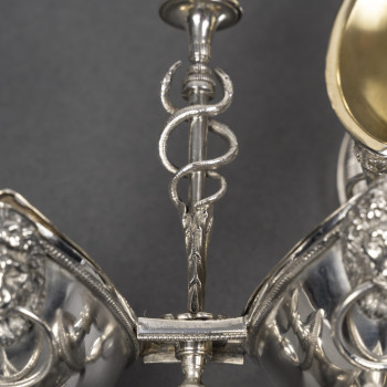 JEAN-CHARLES CAHIER Paire de double Salerons en argent  "VENDU"