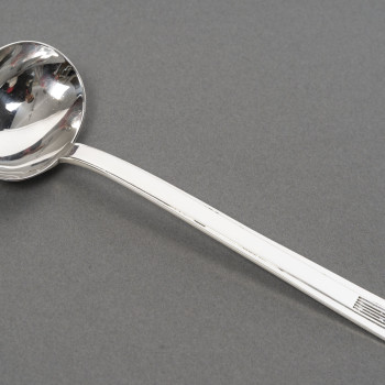 CARDEILHAC – ART DECO silver sauce spoon circa 1930