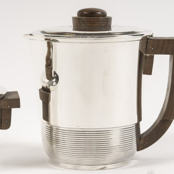 Fouquet Lapar - 4-piece Art Deco solid silver tea and coffee set
