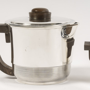 Fouquet Lapar - 4-piece Art Deco solid silver tea and coffee set