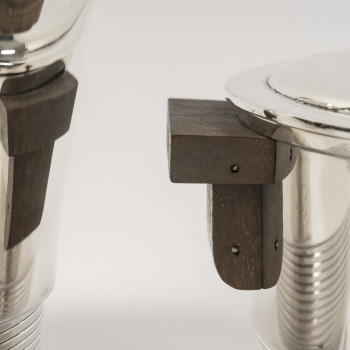 Fouquet Lapar - 4-piece Art Deco solid silver tea and coffee set