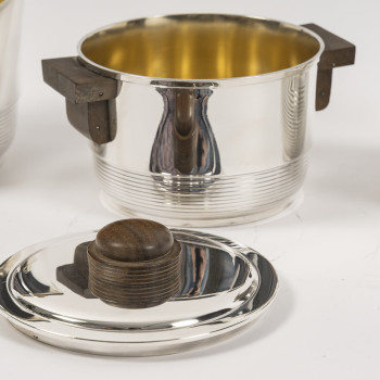 Fouquet Lapar - 4-piece Art Deco solid silver tea and coffee set