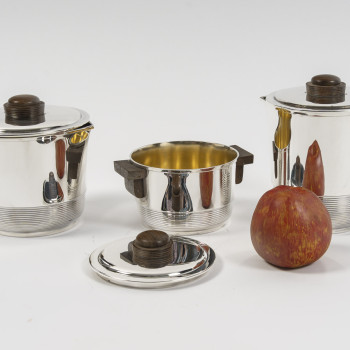 Fouquet Lapar - 4-piece Art Deco solid silver tea and coffee set