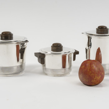 Fouquet Lapar - 4-piece Art Deco solid silver tea and coffee set