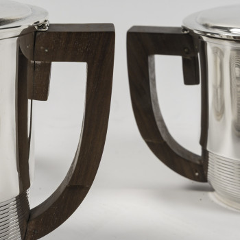 Fouquet Lapar - 4-piece Art Deco solid silver tea and coffee set