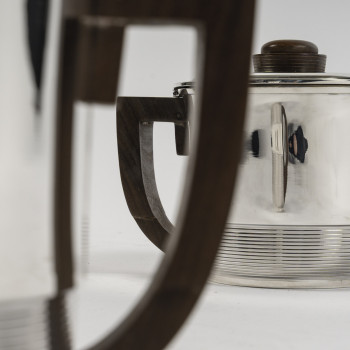 Fouquet Lapar - 4-piece Art Deco solid silver tea and coffee set