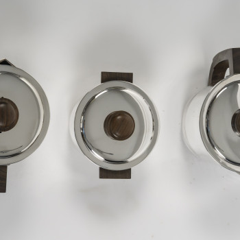 Fouquet Lapar - 4-piece Art Deco solid silver tea and coffee set