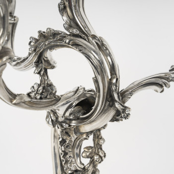 HARLEUX – Paire de candélabres Louis XV – XIXe Epoque NAPOLEON III