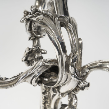 HARLEUX – Paire de candélabres Louis XV – XIXe Epoque NAPOLEON III