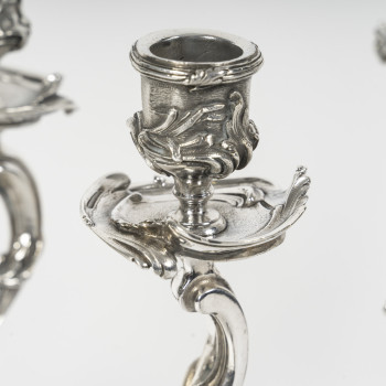 HARLEUX – Paire de candélabres Louis XV – XIXe Epoque NAPOLEON III