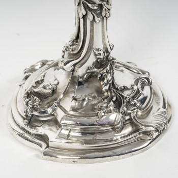 HARLEUX – Paire de candélabres Louis XV – XIXe Epoque NAPOLEON III