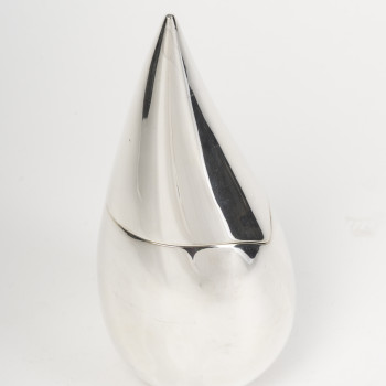 CHRISTOFLE – 21st century modernist solid silver box