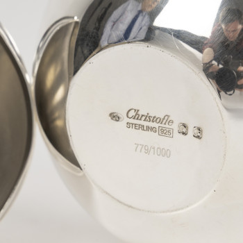 CHRISTOFLE – 21st century modernist solid silver box