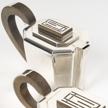 JEAN E. PUIFORCAT - Service THE/CAFE 4 pièces Argent XXe – ART DECO