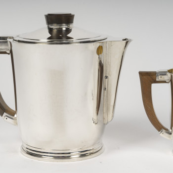 CARDEILHAC – Service  thé/Café 4 Pièces en argent massif XXè ART DECO
