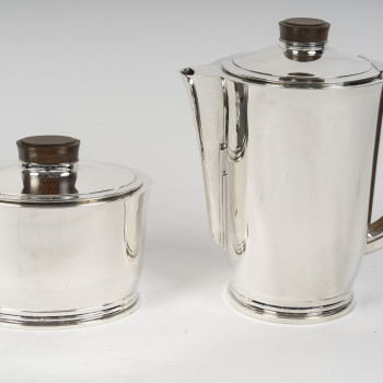 CARDEILHAC – Service  thé/Café 4 Pièces en argent massif XXè ART DECO
