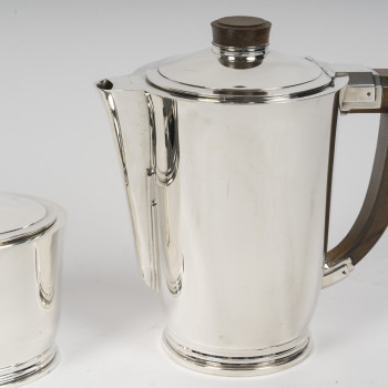 CARDEILHAC – Service  thé/Café 4 Pièces en argent massif XXè ART DECO