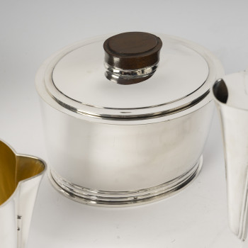 CARDEILHAC – Service  thé/Café 4 Pièces en argent massif XXè ART DECO
