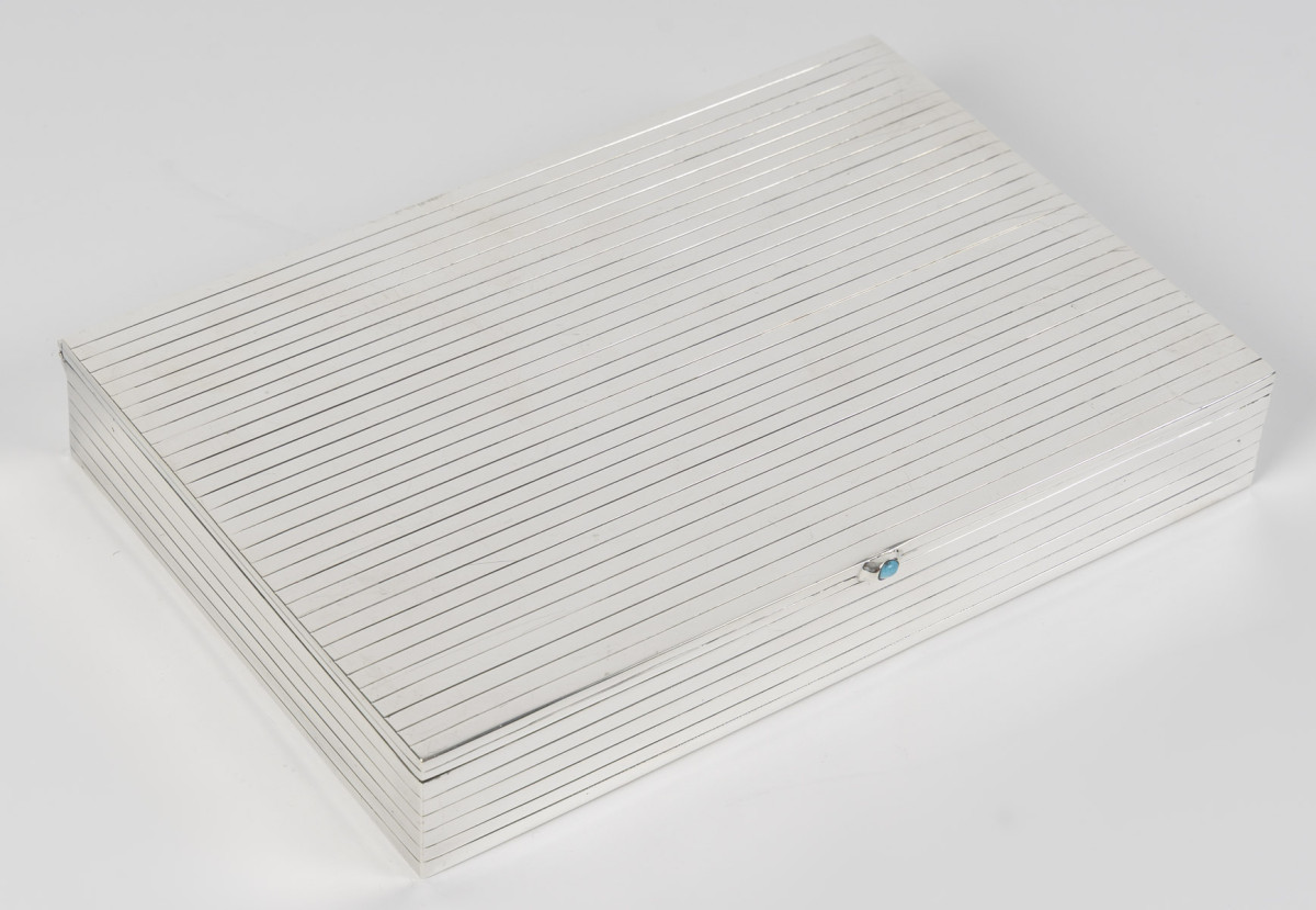 TANE Silversmith – Silver box lined with exotic wood – 20th century MEXICO