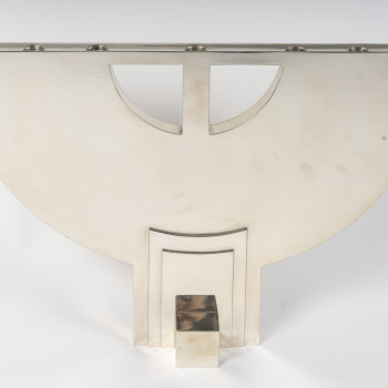 CLETO MUNARI - Modernist candlestick with seven solid silver candles Circa 1980