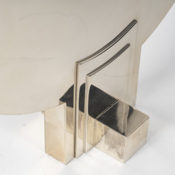 CLETO MUNARI - Modernist candlestick with seven solid silver candles Circa 1980