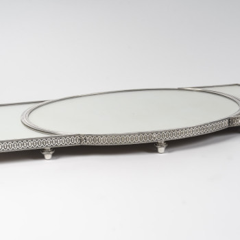 ODIOT – Three-piece silver centerpiece – Late 19th century