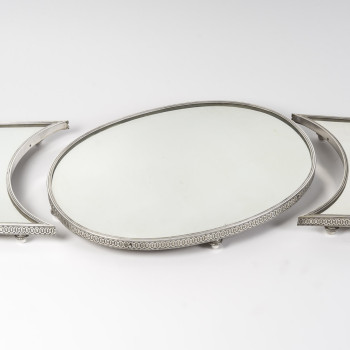 ODIOT – Three-piece silver centerpiece – Late 19th century