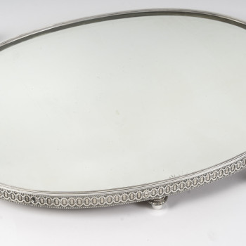 ODIOT – Three-piece silver centerpiece – Late 19th century