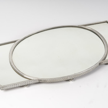 ODIOT – Three-piece silver centerpiece – Late 19th century