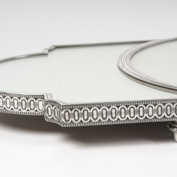 ODIOT – Three-piece silver centerpiece – Late 19th century