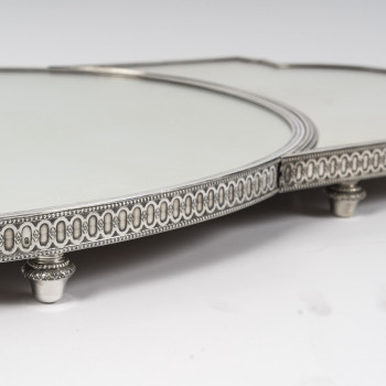 ODIOT – Three-piece silver centerpiece – Late 19th century