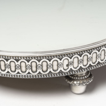 ODIOT – Three-piece silver centerpiece – Late 19th century