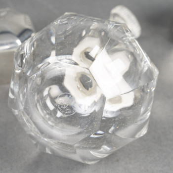 CHRISTOFLE/BACCARAT – Set of 5 ART DECO bottles circa 1930