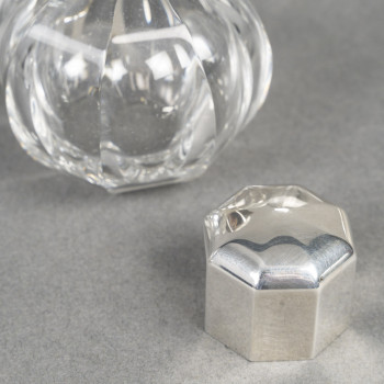 CHRISTOFLE/BACCARAT – Set of 5 ART DECO bottles circa 1930