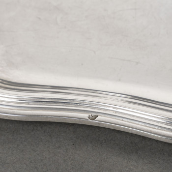 Silversmith Bloch Eschwege - 12 solid silver platters - Louis XV style