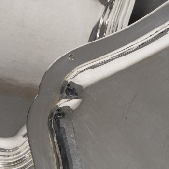 Silversmith Bloch Eschwege - 12 solid silver platters - Louis XV style