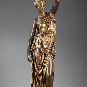 Barbedienne - Paire de Torchères en bronze par DUBOIS & FALGUIERE