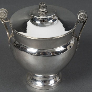 JBC ODIOT – Covered silver sugar bowl, 1st Empire period, 1809/1818